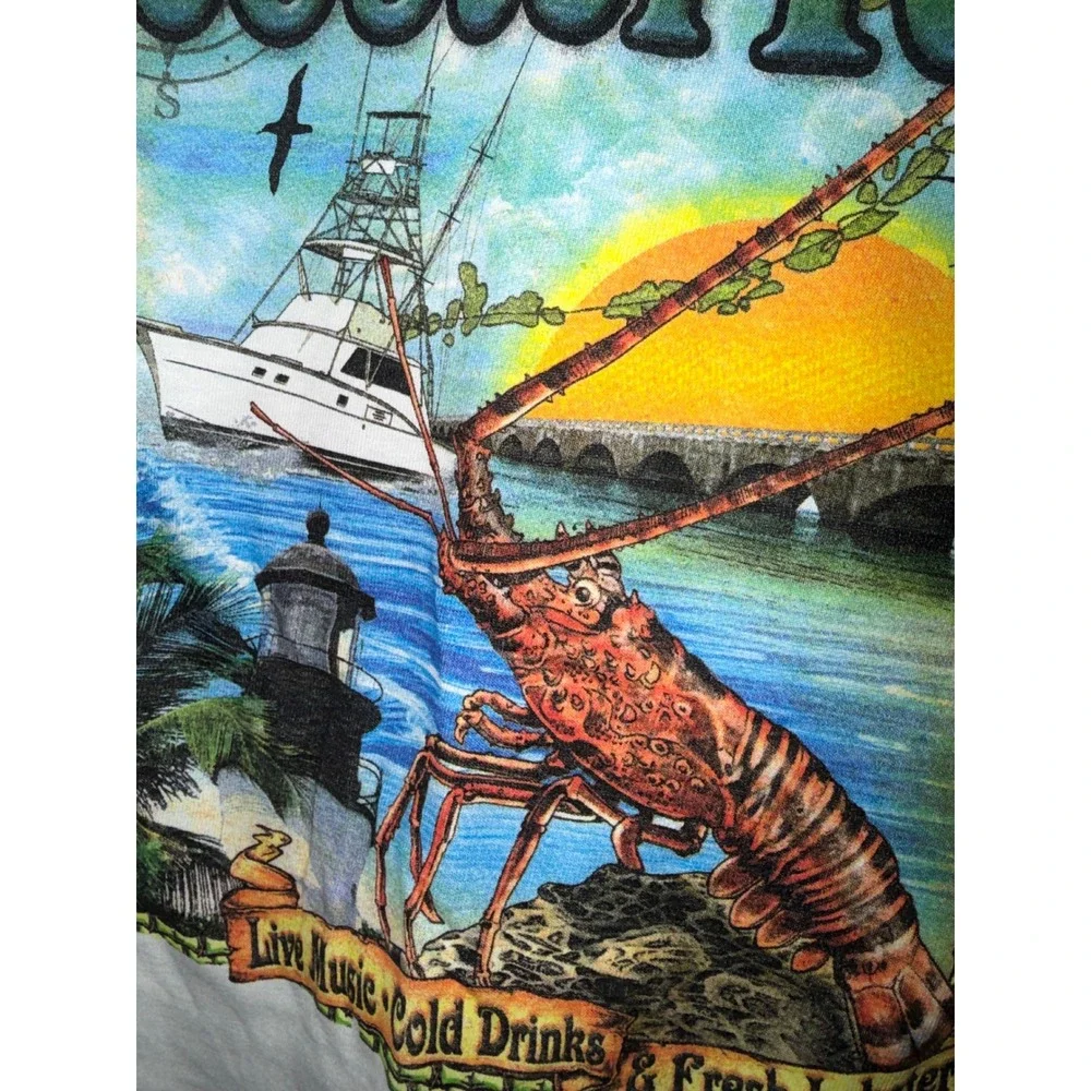 Gildan Corona Extra Key West Lobsterfest‎ 2012 Graphic T-Shirt White Mens Small